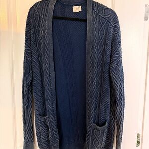 LA Hearts Blue Cable Knit Sweater